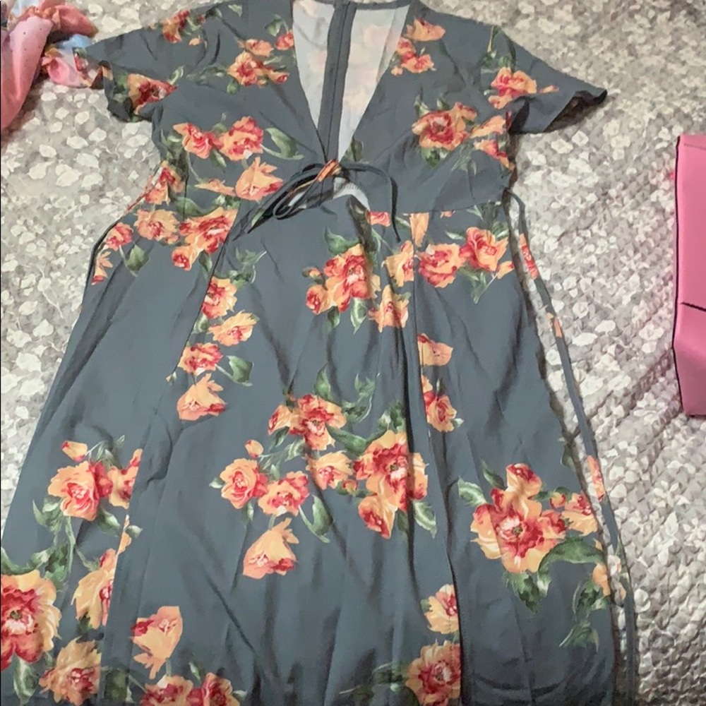 BNWOT custom made maxi floral dress